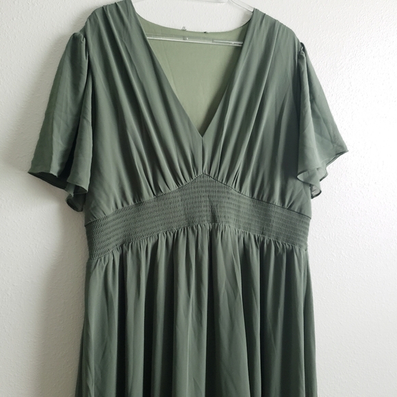 Baltic Born Birdie Maxi Dress Smocked Short Sleeve New Without Tags - Picture 3 of 7